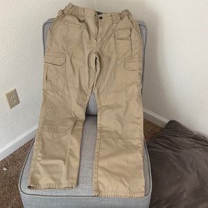 2 pair Womens 5.11 Tactical Pants in Khaki rip stop fabric & cotton blend fabric